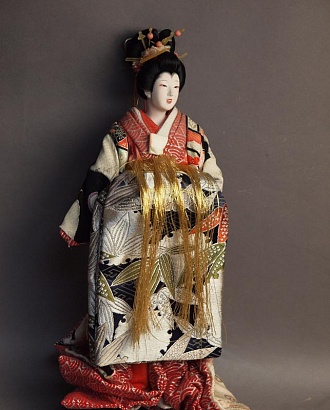 Японская кукла "Девушка в кимоно", начало XX века
